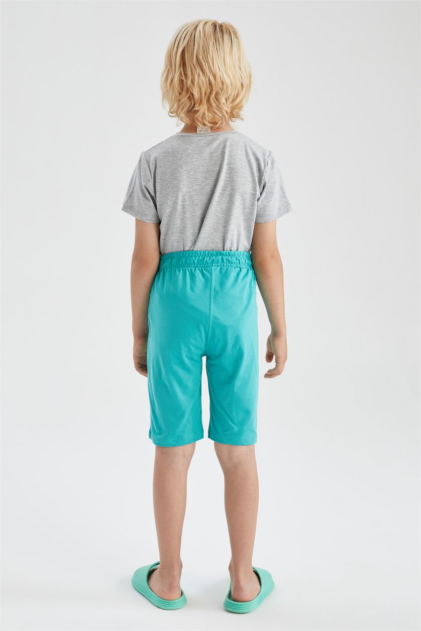 BOYS & TEENS Turquoise شورت قصة عادية