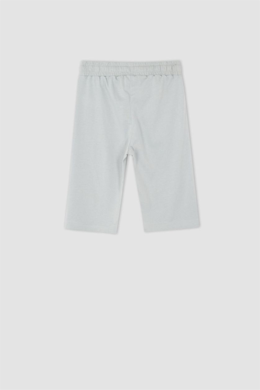 BOYS & TEENS Light Grey شورت قصة عادية
