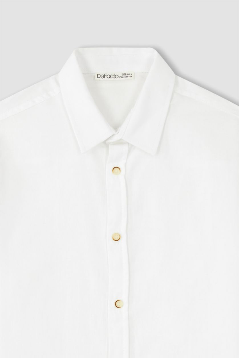 GARÇONS Blanc Chemises à manches courtes Oxford Col Polo Garçon