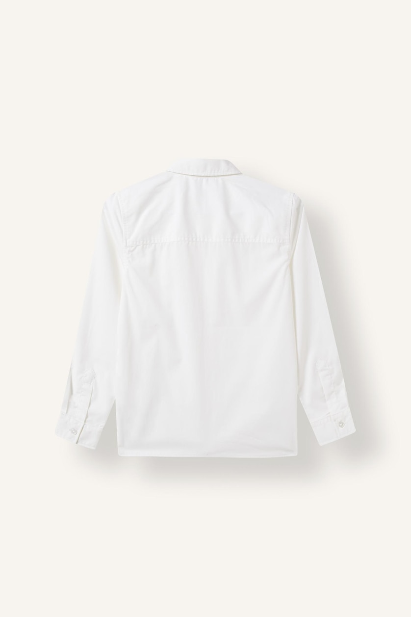 BOYS & TEENS VIOLET WHITE Boy Regular Fit Shirt Collar Poplin Long Sleeve Shirt