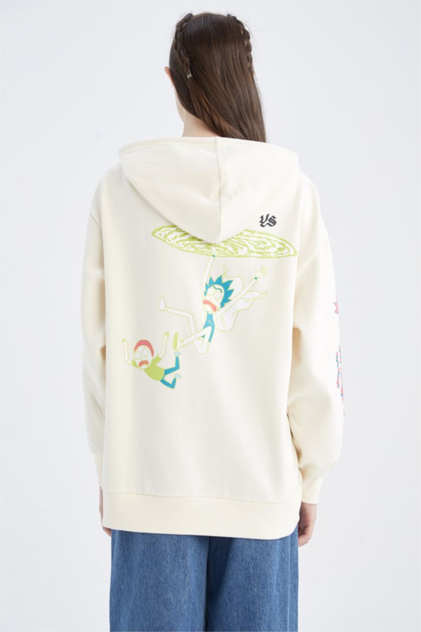 Kadın Bej Oversıze Kalın Kumaş Sweatshirt