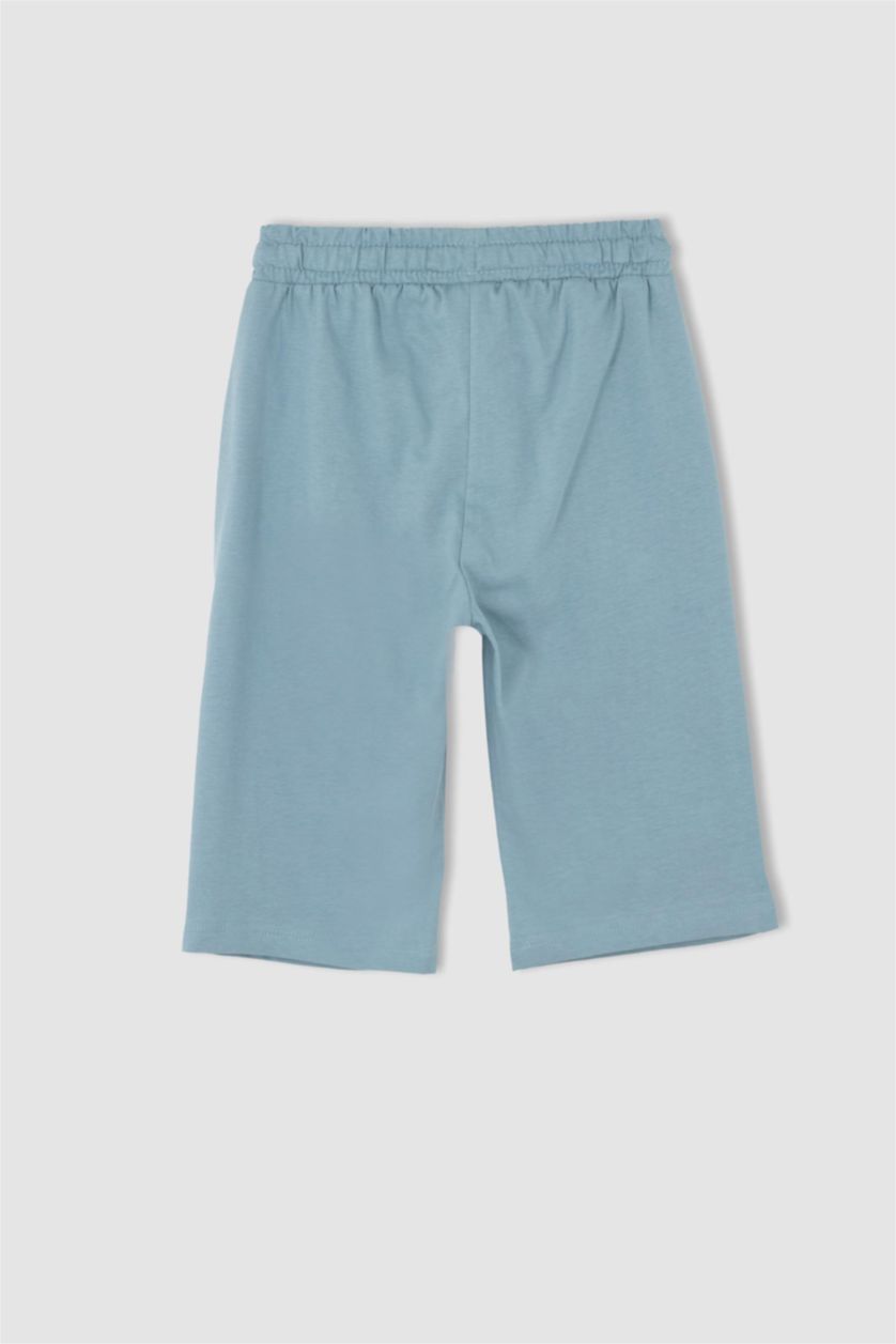 أولادي أزرق شورت اولادي طويل قطن ممشط قصة عادية