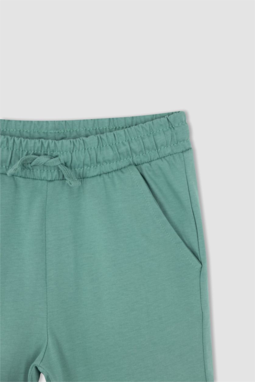 أولادي أخضر شورت اولادي طويل قطن ممشط قصة عادية