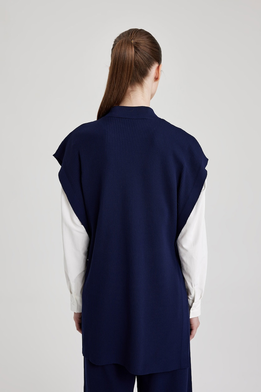 نساء كحلي Regular Fit Crew Neck