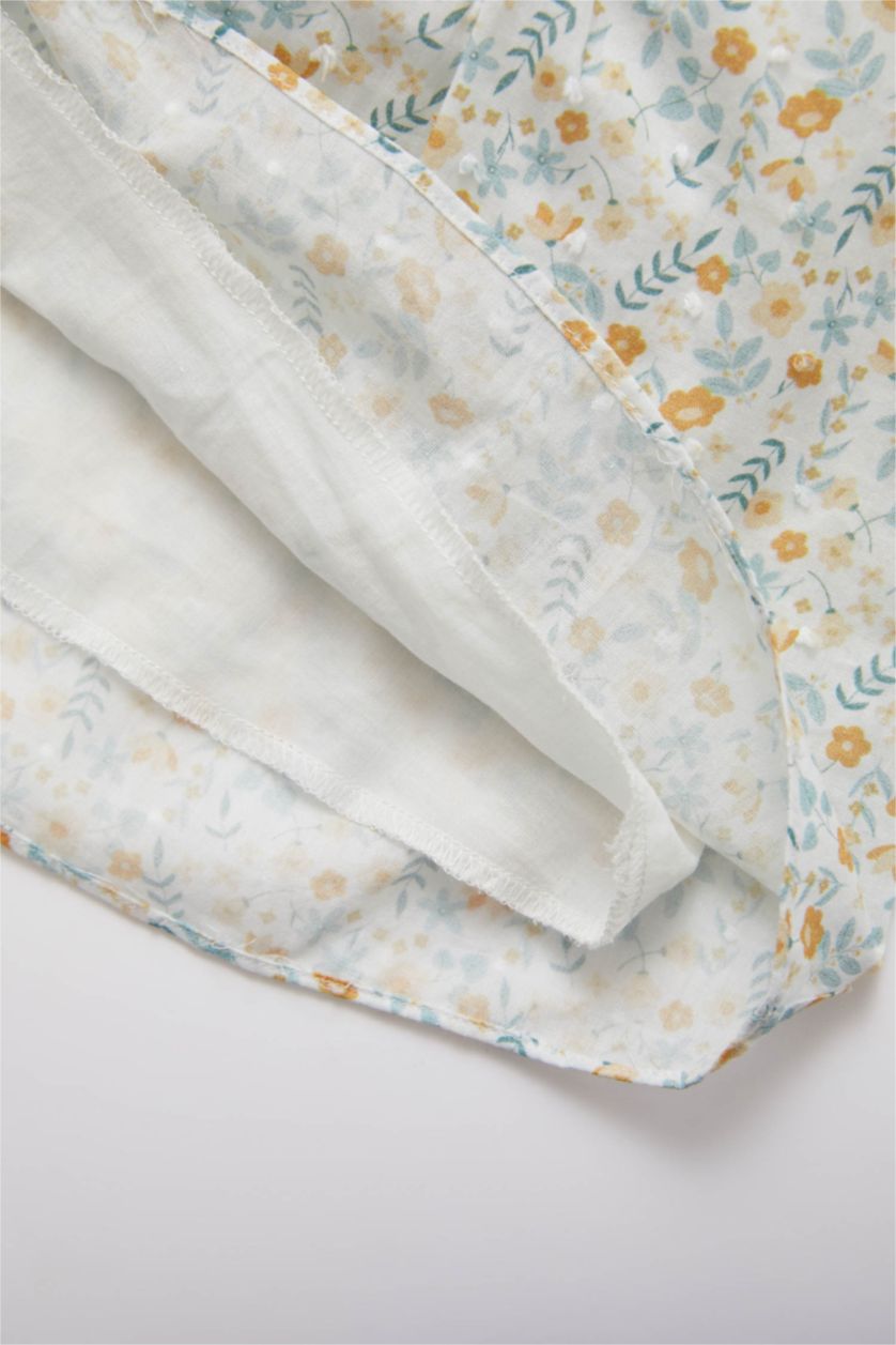 BÉBÉ FILLE Écru Ensemble En Tricot Lin Fleur Sans Manches 2 BéBé Fille