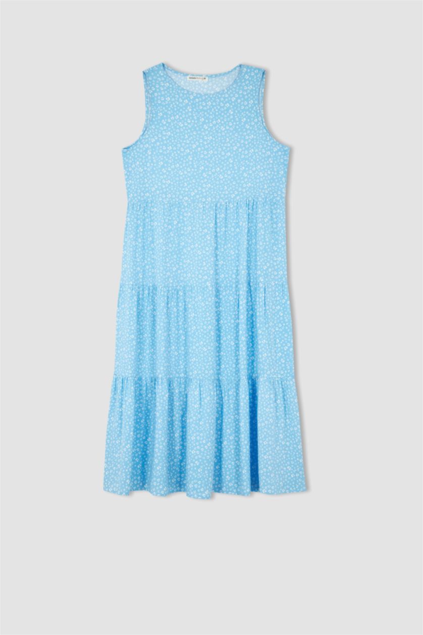 WOMAN Turquoise Regular Fit Sleeveless Maxi Maternity Dress