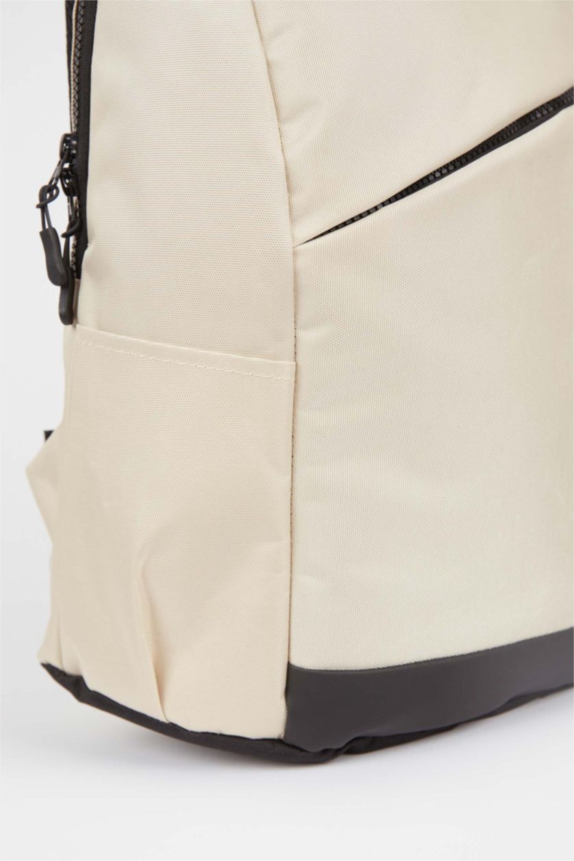 HOMME Beige Sac à dos pour homme avec compartiment pour ordinateur portable