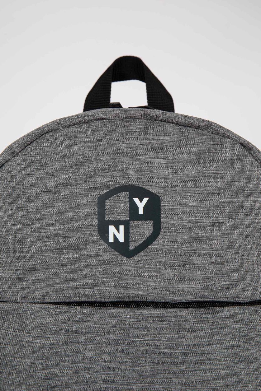 Erkek Gri Melanj Unisex Laptop Bölmeli Okul Sırt Çantası