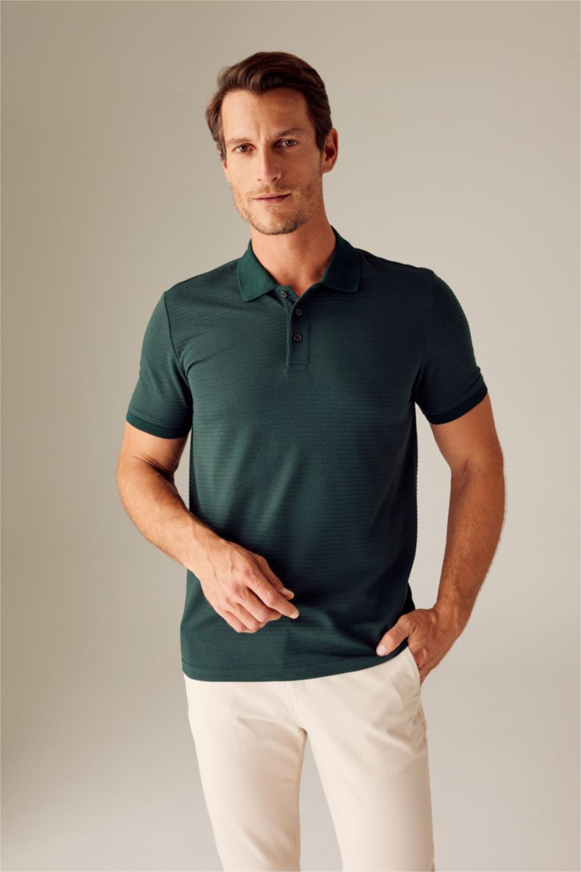 HOMME Vert Foncé T-Shirt Polo