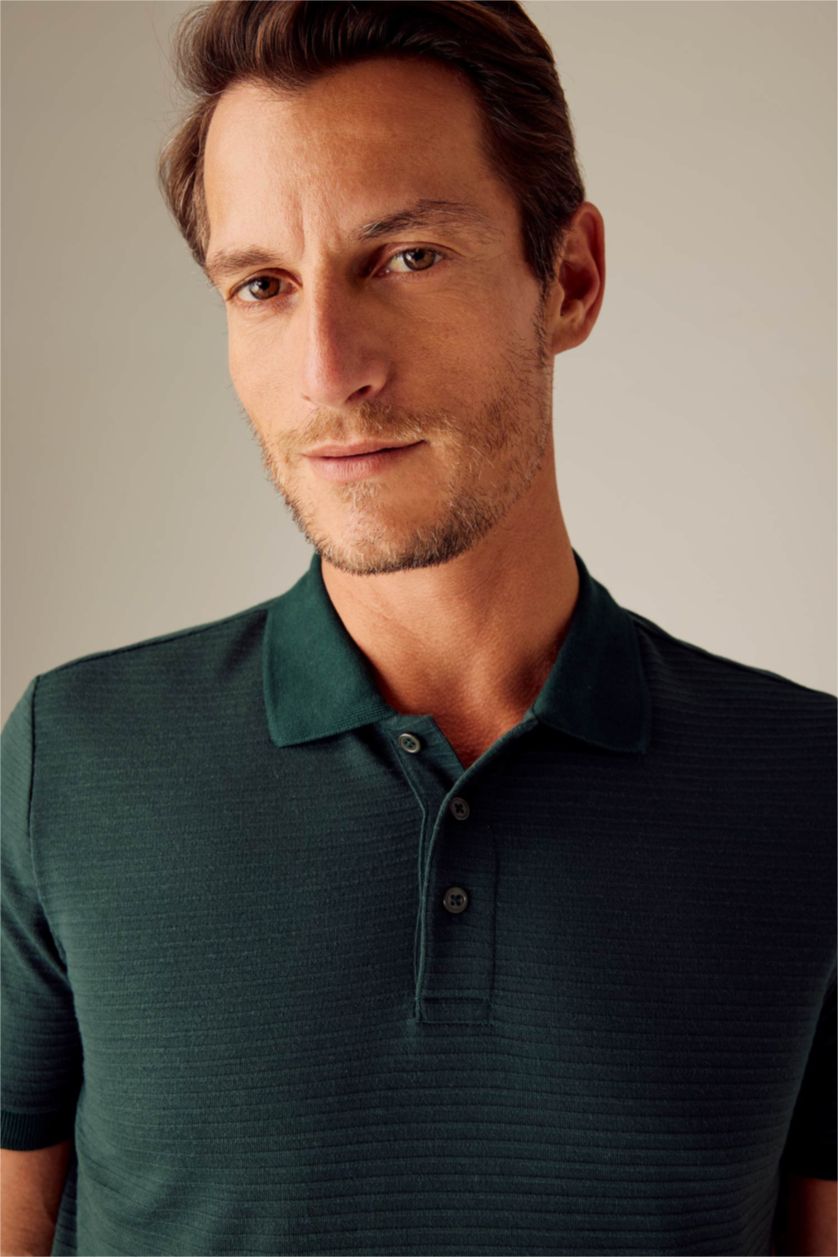 HOMME Vert Foncé T-Shirt Polo