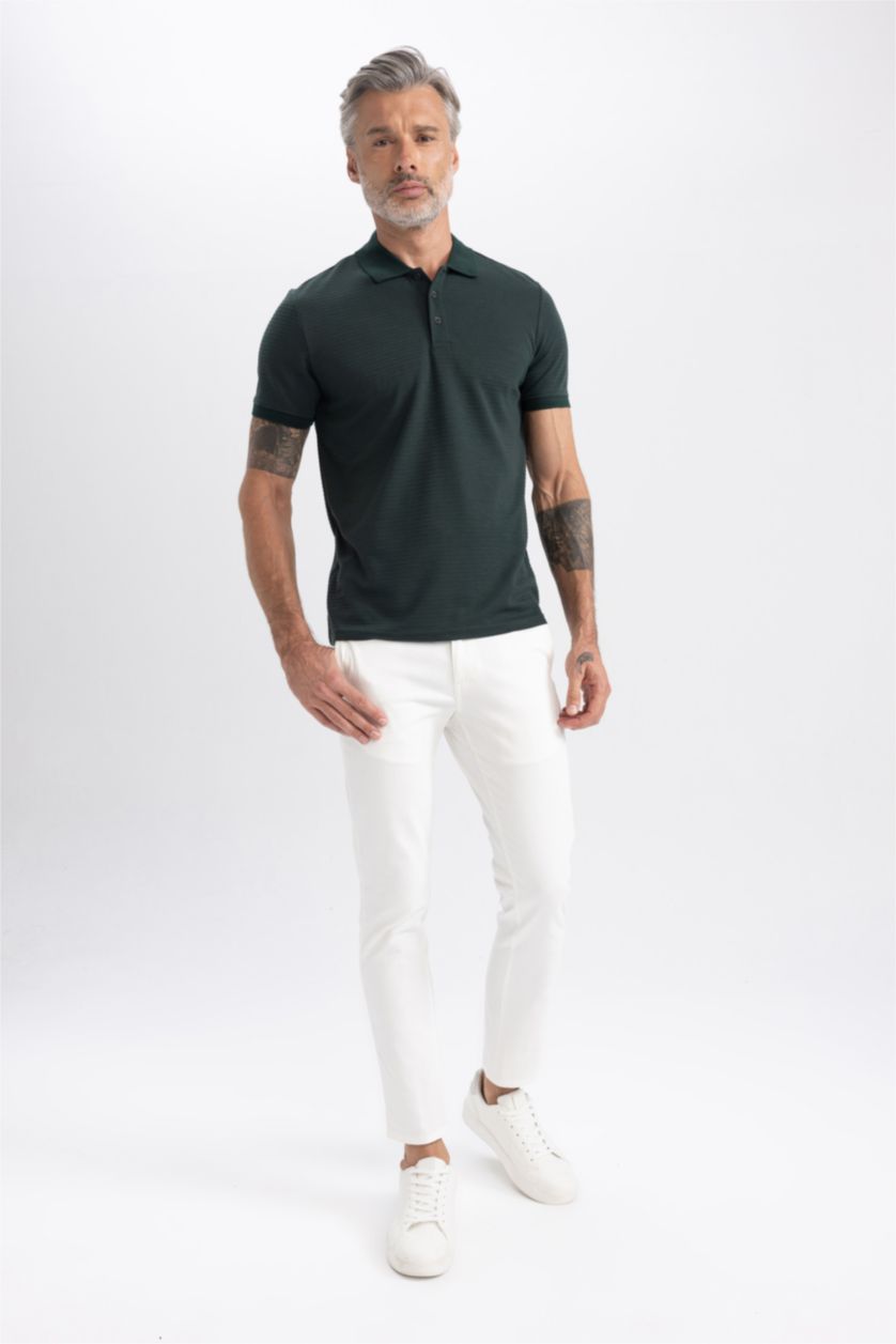 HOMME Vert Foncé T-Shirt Polo
