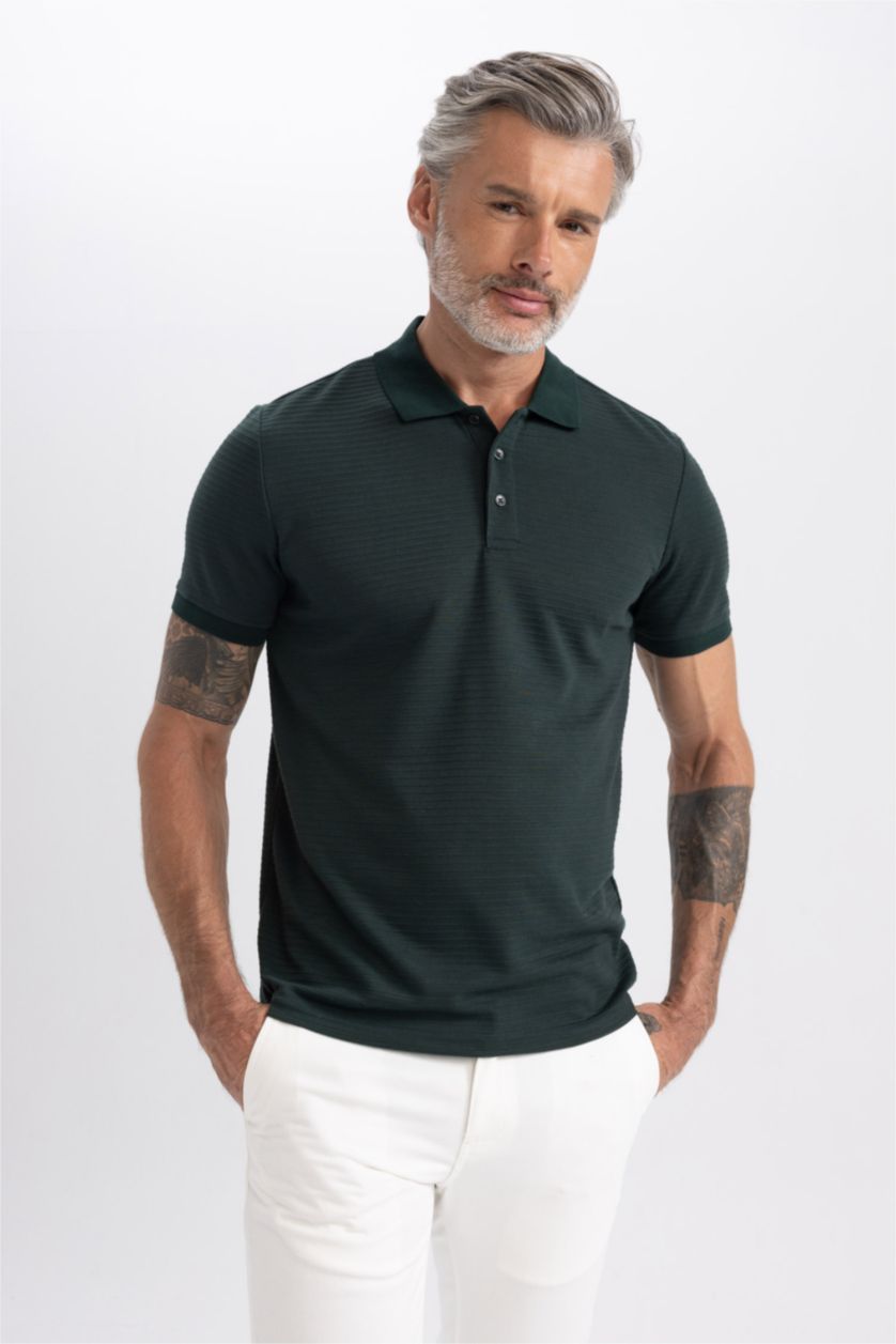HOMME Vert Foncé T-Shirt Polo