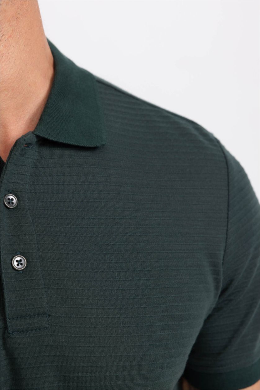 HOMME Vert Foncé T-Shirt Polo