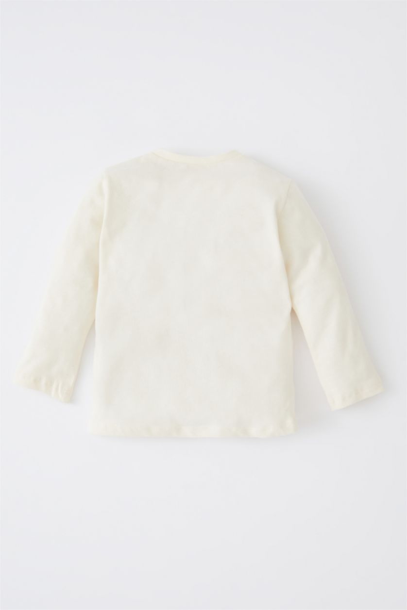BABY BOY Ecru Regular Fit Long Sleeve T-Shirt