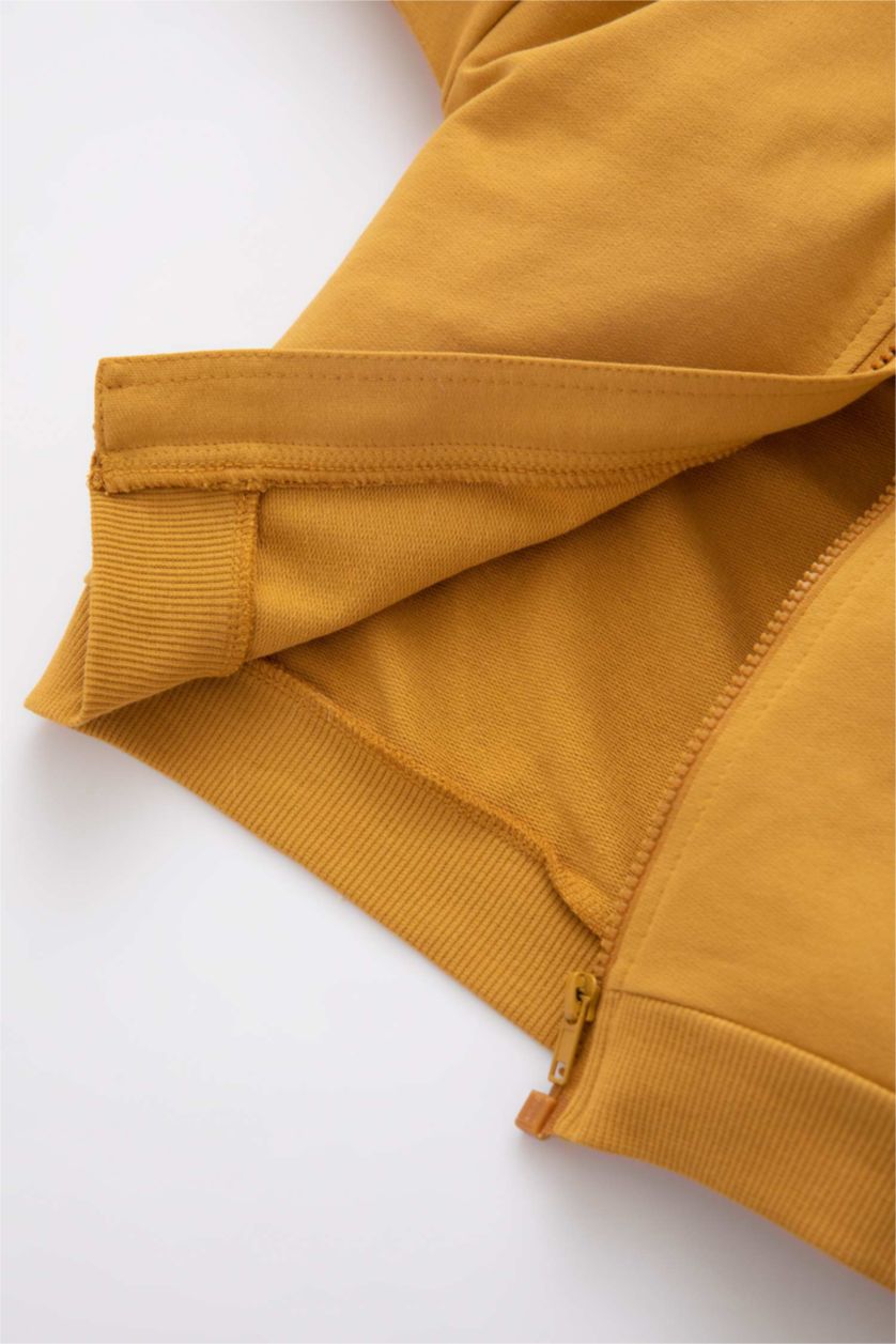 Малыши мальчики Желтый Кардиган с капюшоном из тонкой ткани для малышей мальчиков