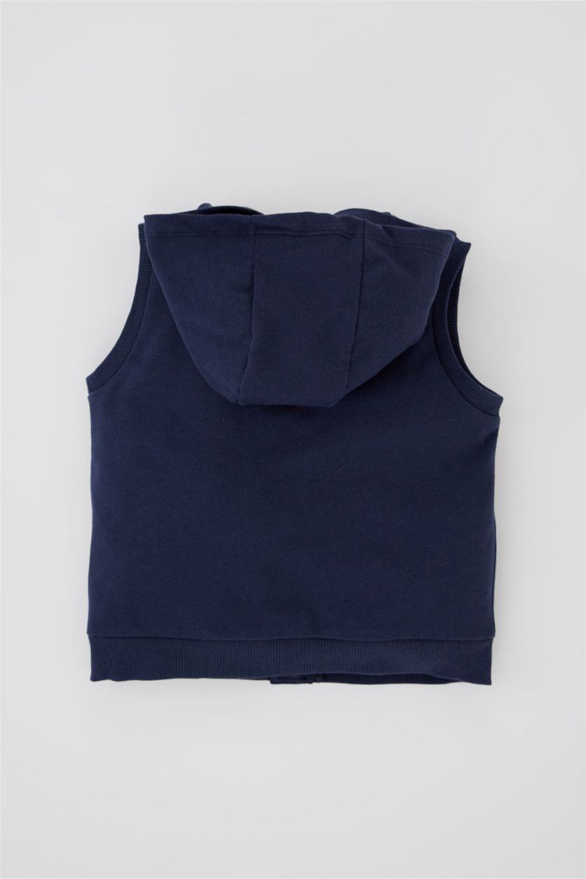 BÉBÉ GARÇON Indigo Gilet Tissu Sweat Fin À capuche Coupe Régulière BéBé Garçon