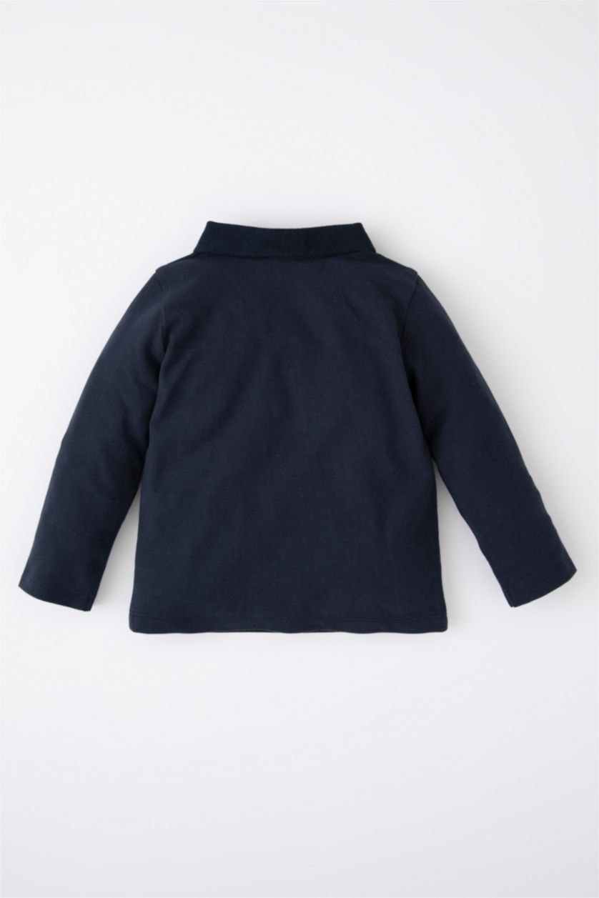 BABY BOY NAVY تيشيرت كم طويل بيكة قصة عادية