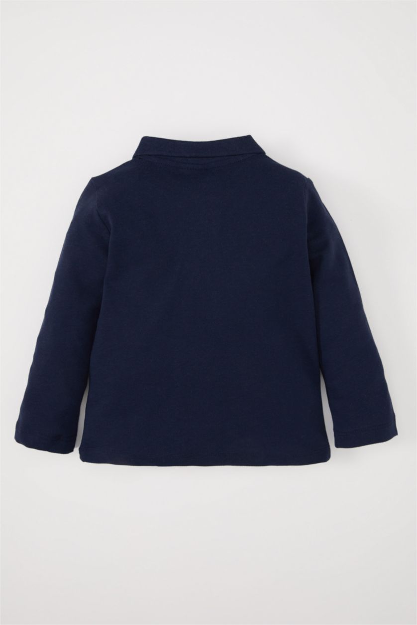 BABY BOY NAVY تيشيرت كم طويل بيكة قصة عادية