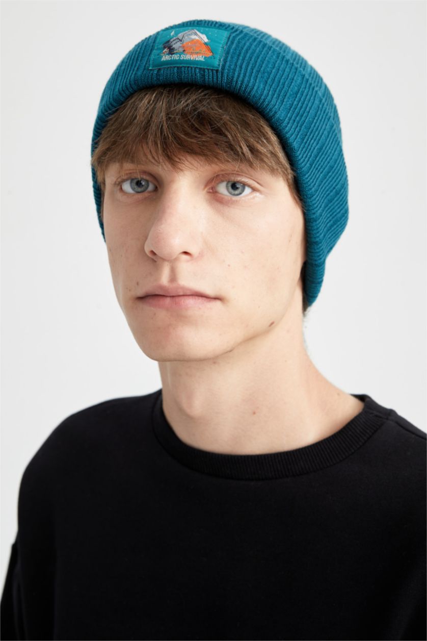 Erkek Koyu Yeşil Erkek Triko Bere