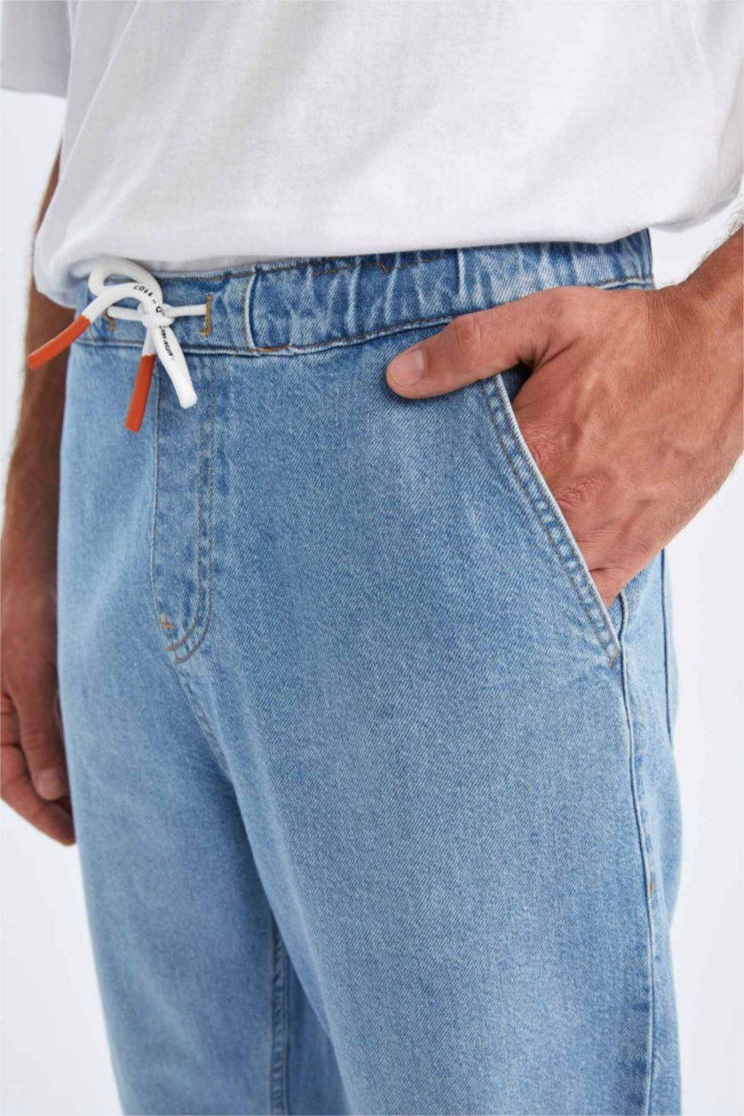 Man Light Blue jogger Trousers