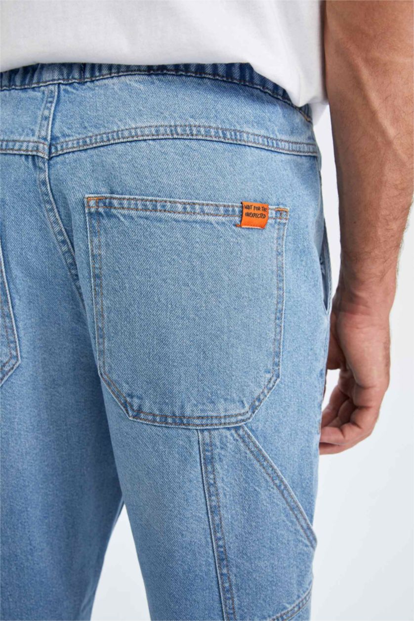 Man Light Blue jogger Trousers