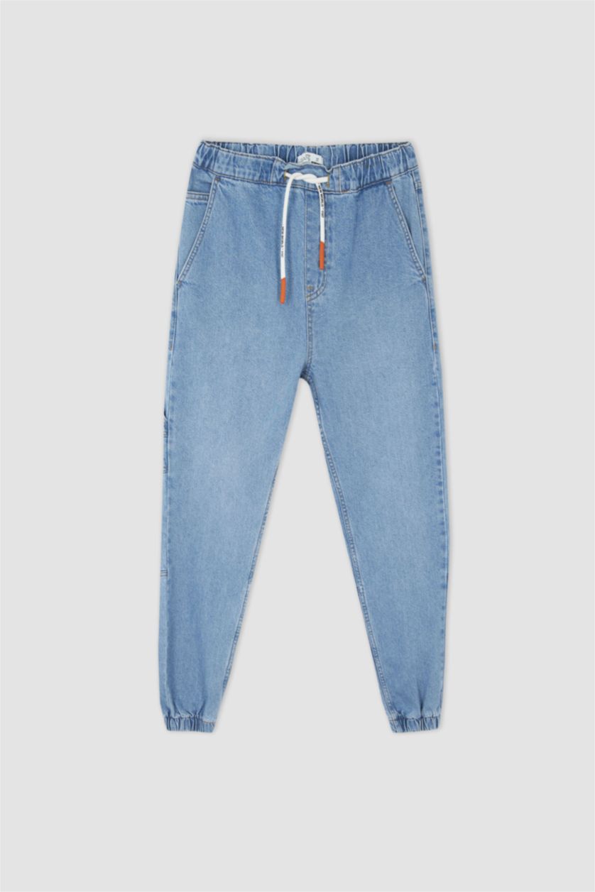 Man Light Blue jogger Trousers