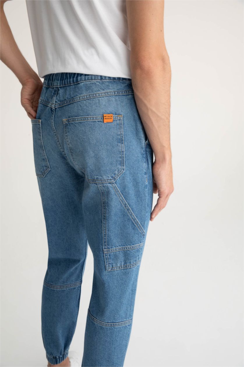 Мужчины Голубрй Джинсы джоггеры