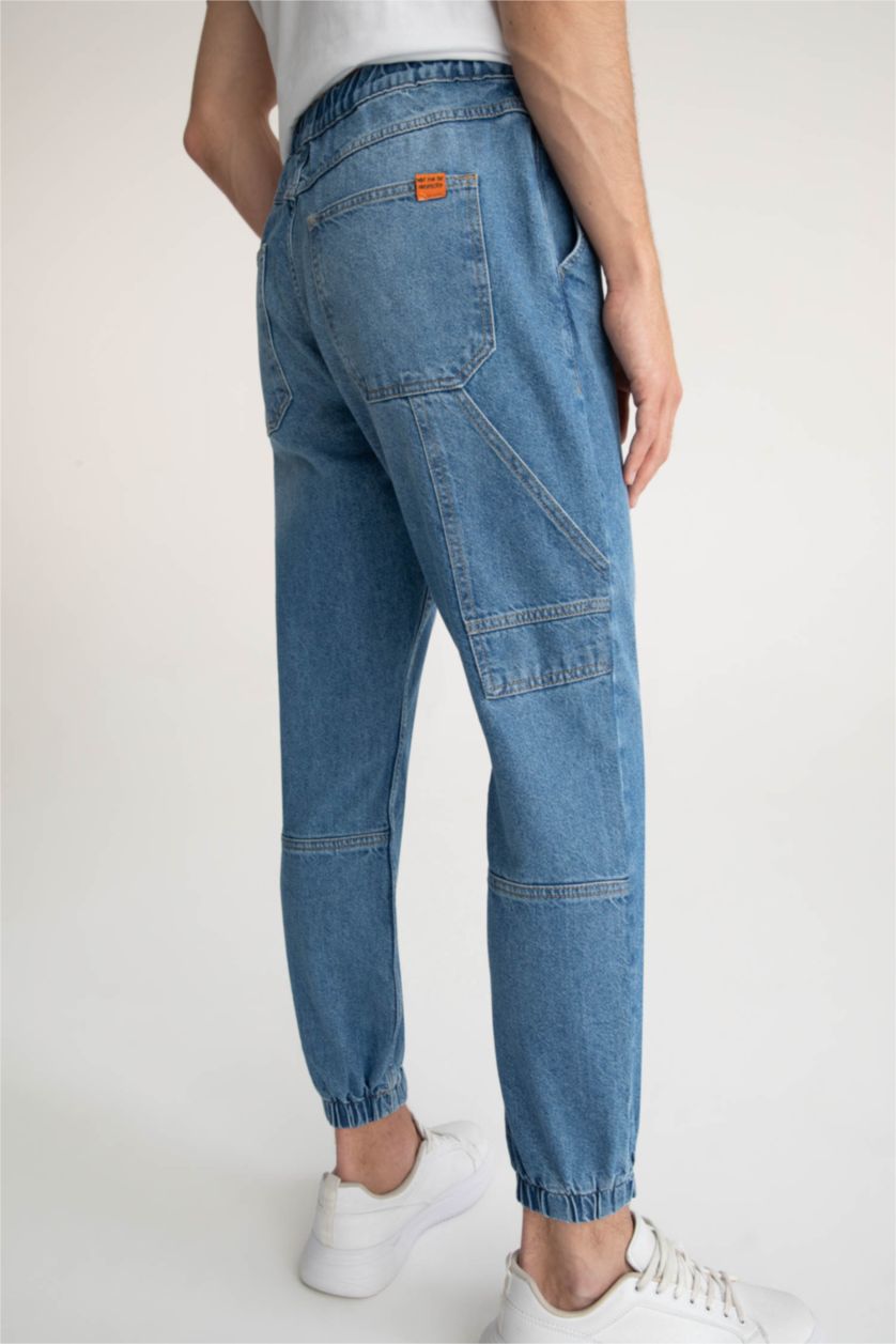 Мужчины Голубрй Джинсы джоггеры