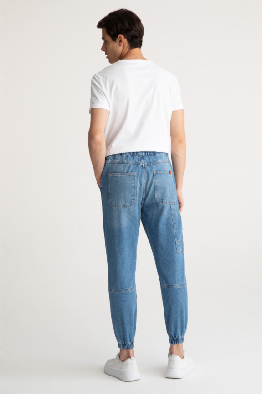 Мужчины Голубрй Джинсы джоггеры