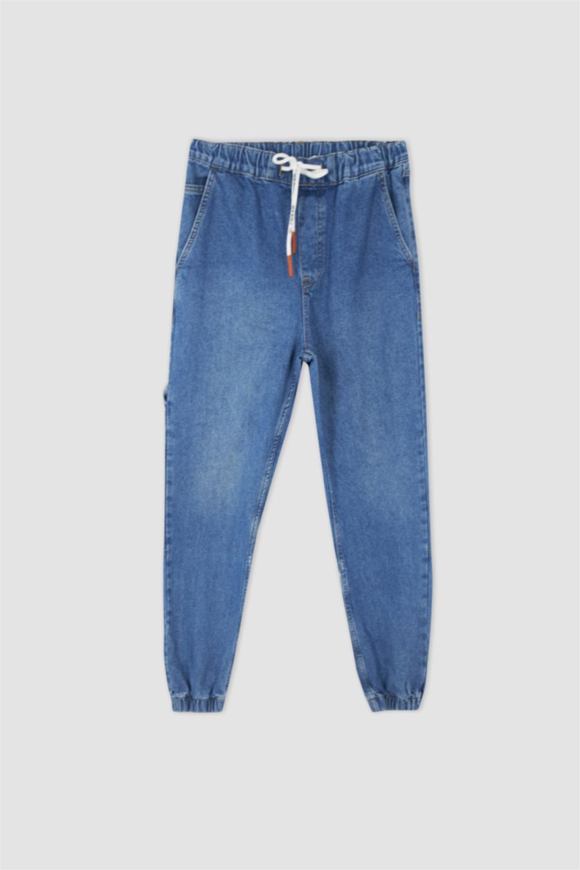 Мужчины Голубрй Джинсы джоггеры