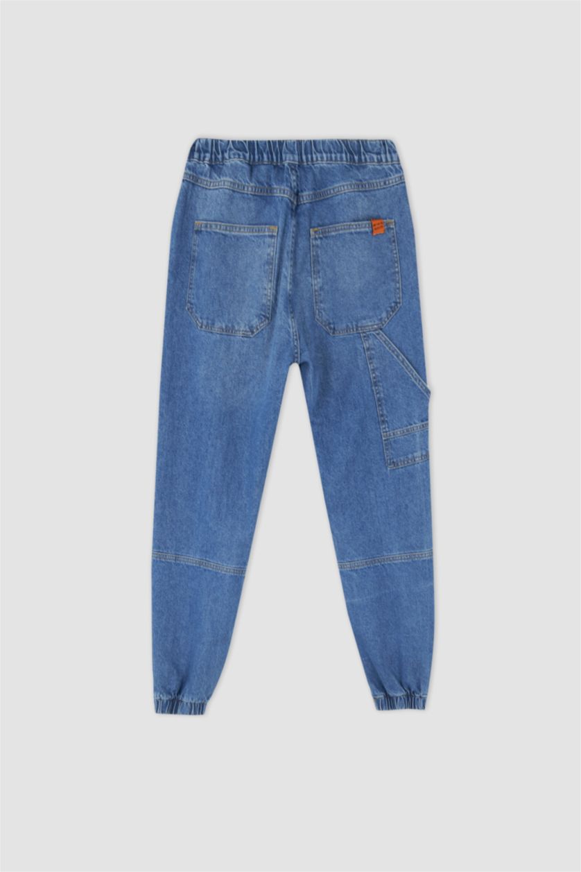 Мужчины Голубрй Джинсы джоггеры