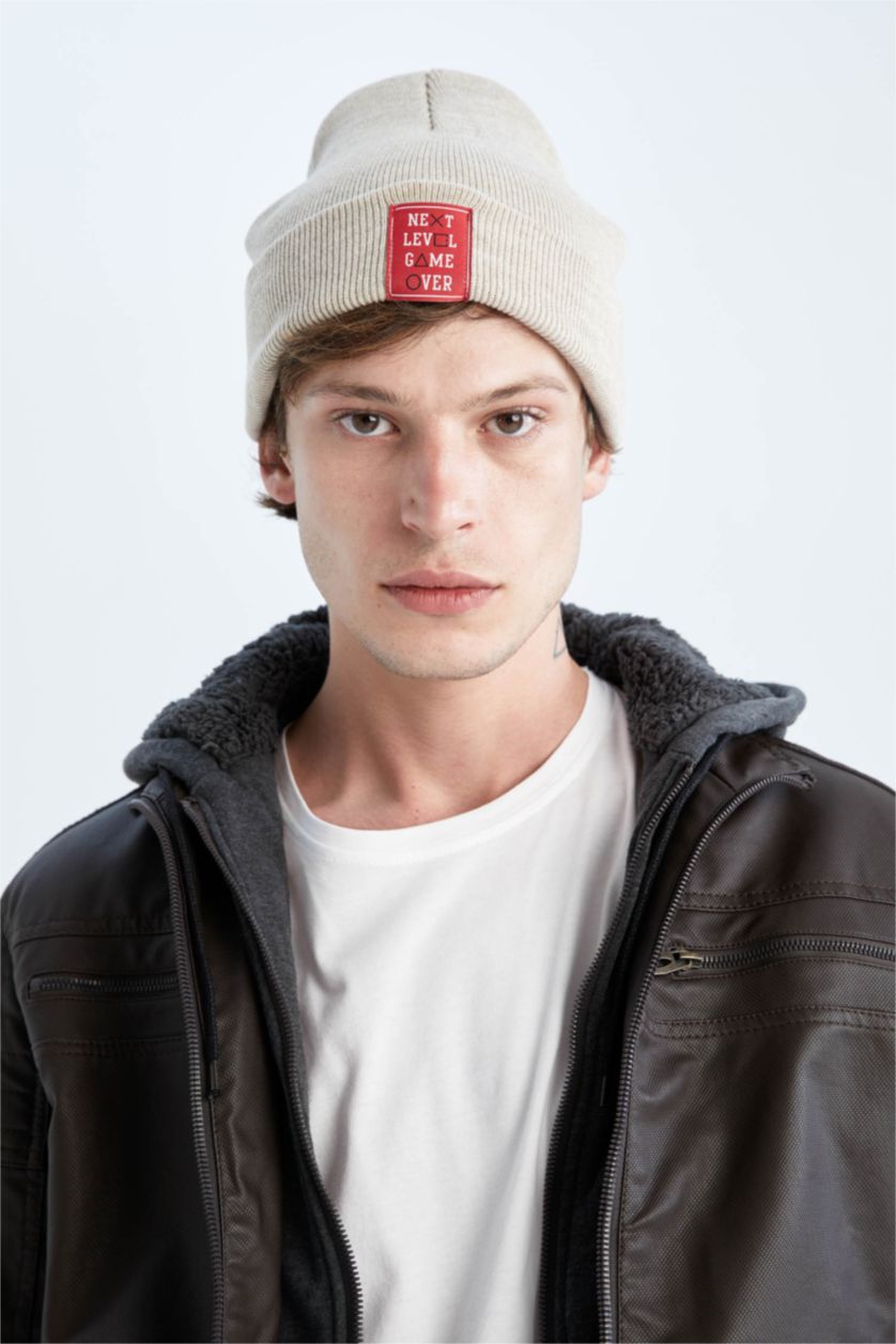 HOMME Beige Bonnet d'hiver Homme