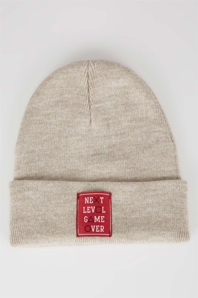 HOMME Beige Bonnet d'hiver Homme