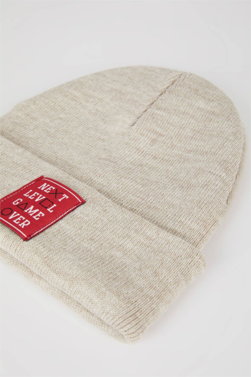 HOMME Beige Bonnet d'hiver Homme