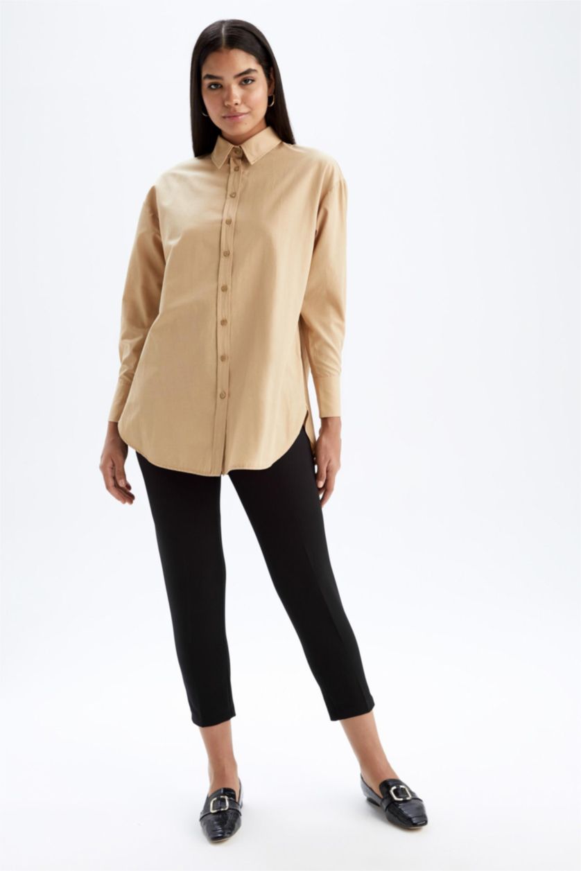 Kadın Siyah Carrot Fıt Pantolon