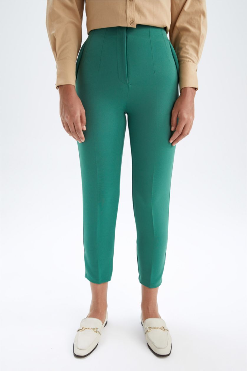 WOMAN Green Carrot Fit Trousers