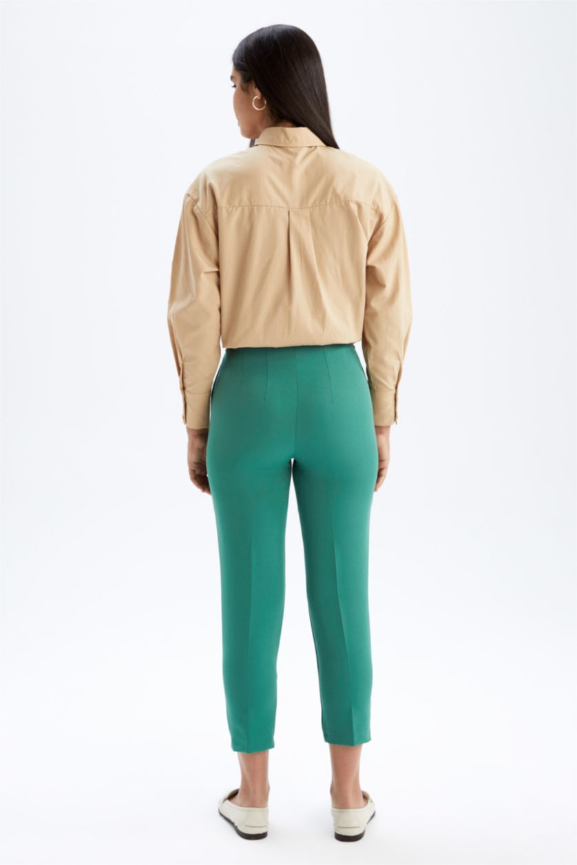 WOMAN Green Carrot Fit Trousers