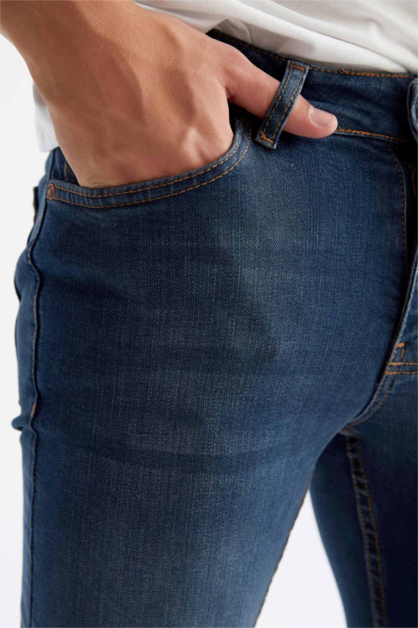 رجالي أخضر غامق بنطلون جينز سوبر سكيني فيت