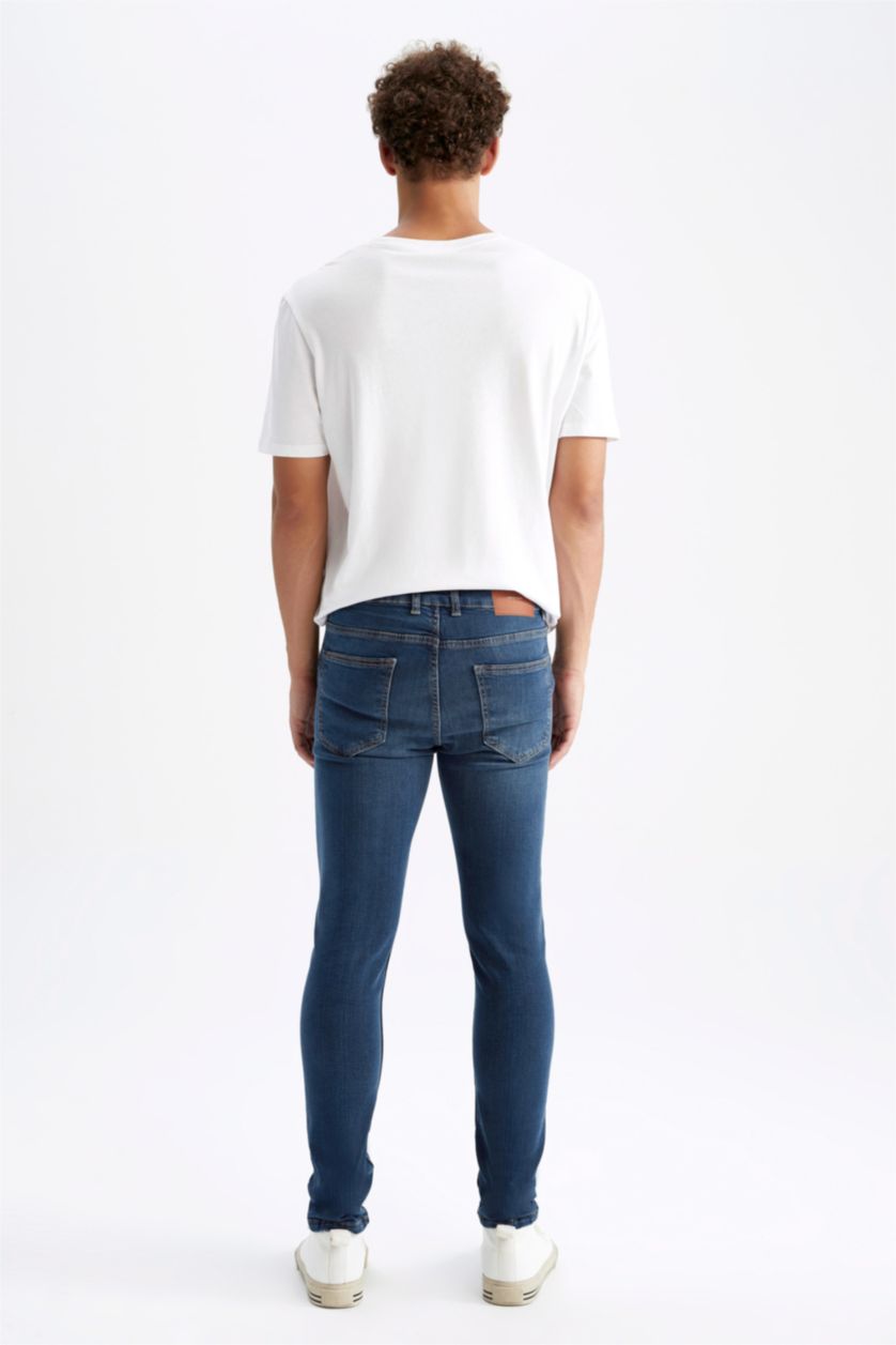 رجالي أخضر غامق بنطلون جينز سوبر سكيني فيت