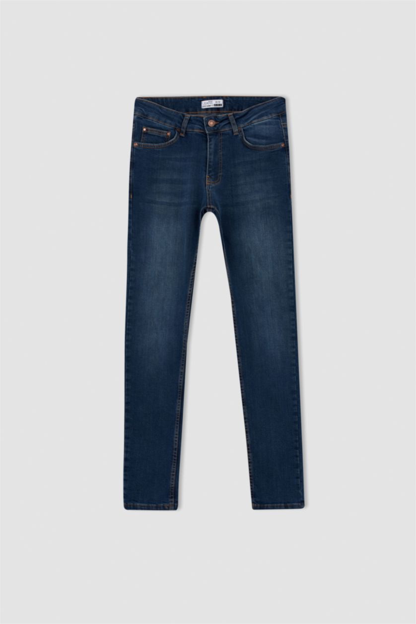 رجالي أخضر غامق بنطلون جينز سوبر سكيني فيت