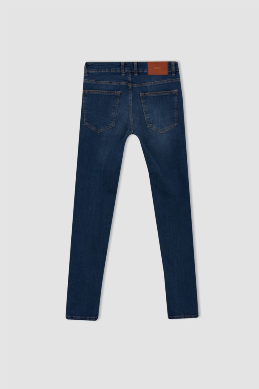 رجالي أخضر غامق بنطلون جينز سوبر سكيني فيت