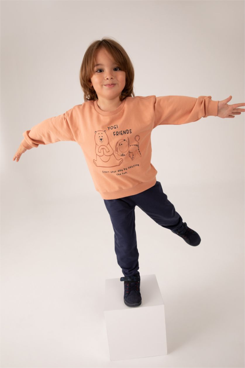 BABY BOY Indigo Regular Fit Elastic Band Trousers