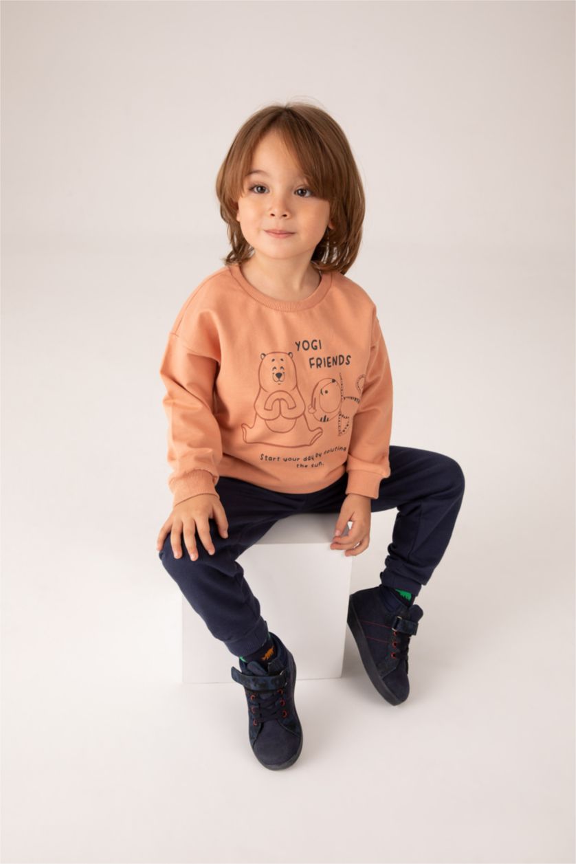 BABY BOY Indigo Regular Fit Elastic Band Trousers