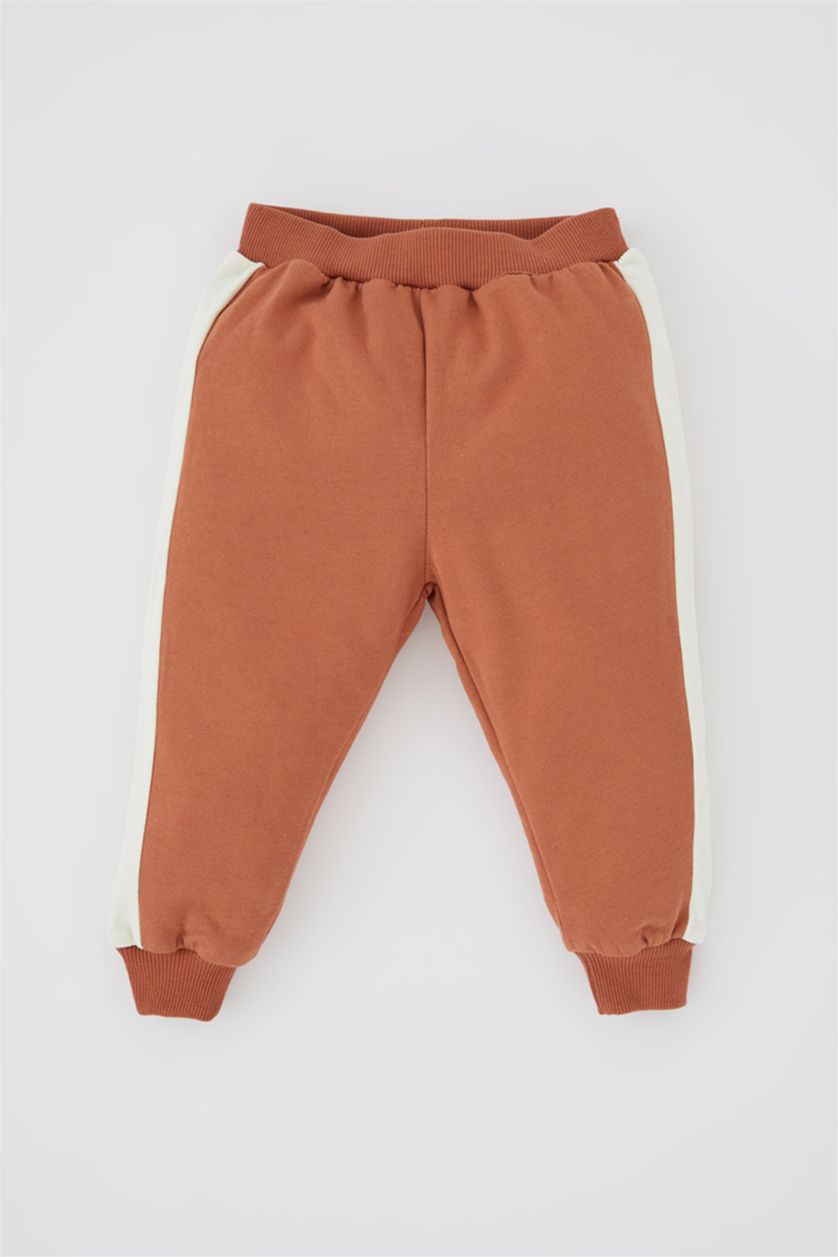 BÉBÉ GARÇON Orange Foncé Ensemble En Tricot Tissu Sweat Fin Col Ras Du Cou Bloc De Couleur Manche Longue 2 BéBé Garçon