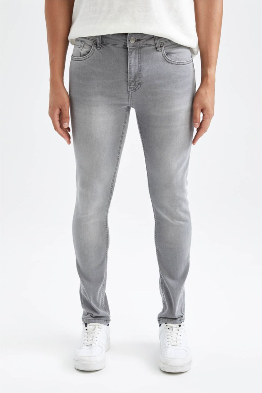 MAN Light Grey Pedro Slim Fit Trousers