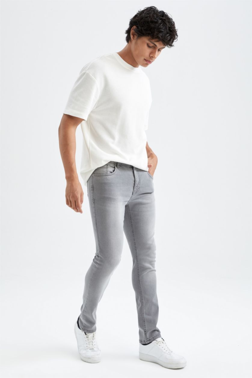 MAN Light Grey Pedro Slim Fit Trousers