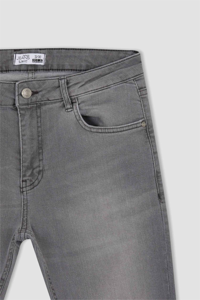MAN Light Grey Pedro Slim Fit Trousers