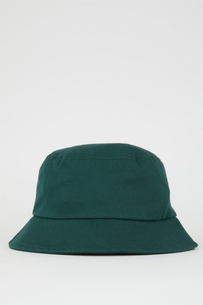Erkek Yeşil Erkek Pamuklu Bucket Şapka