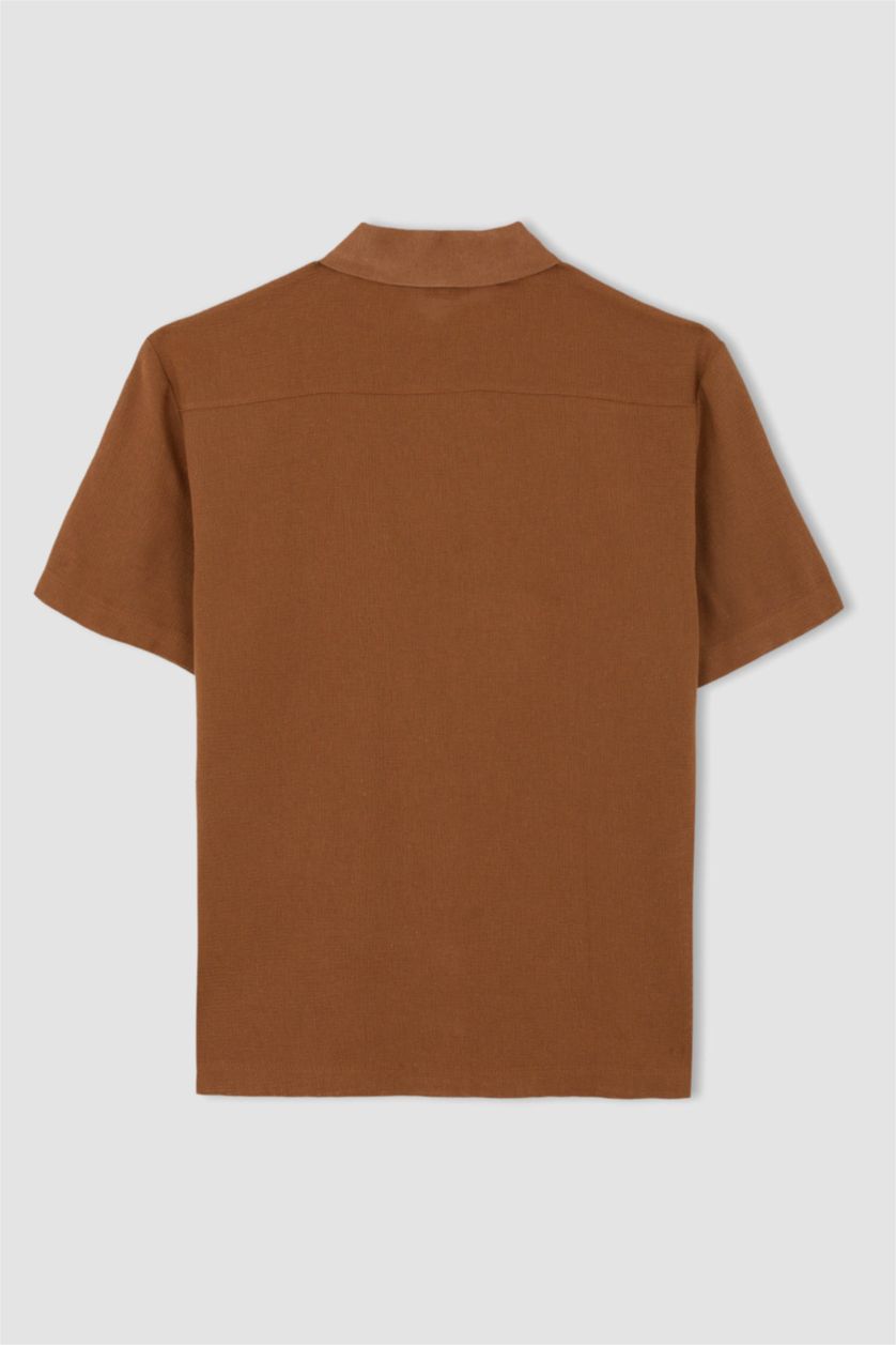 MAN Yellow Regular Fit Polo Collar Short Sleeve Shirt