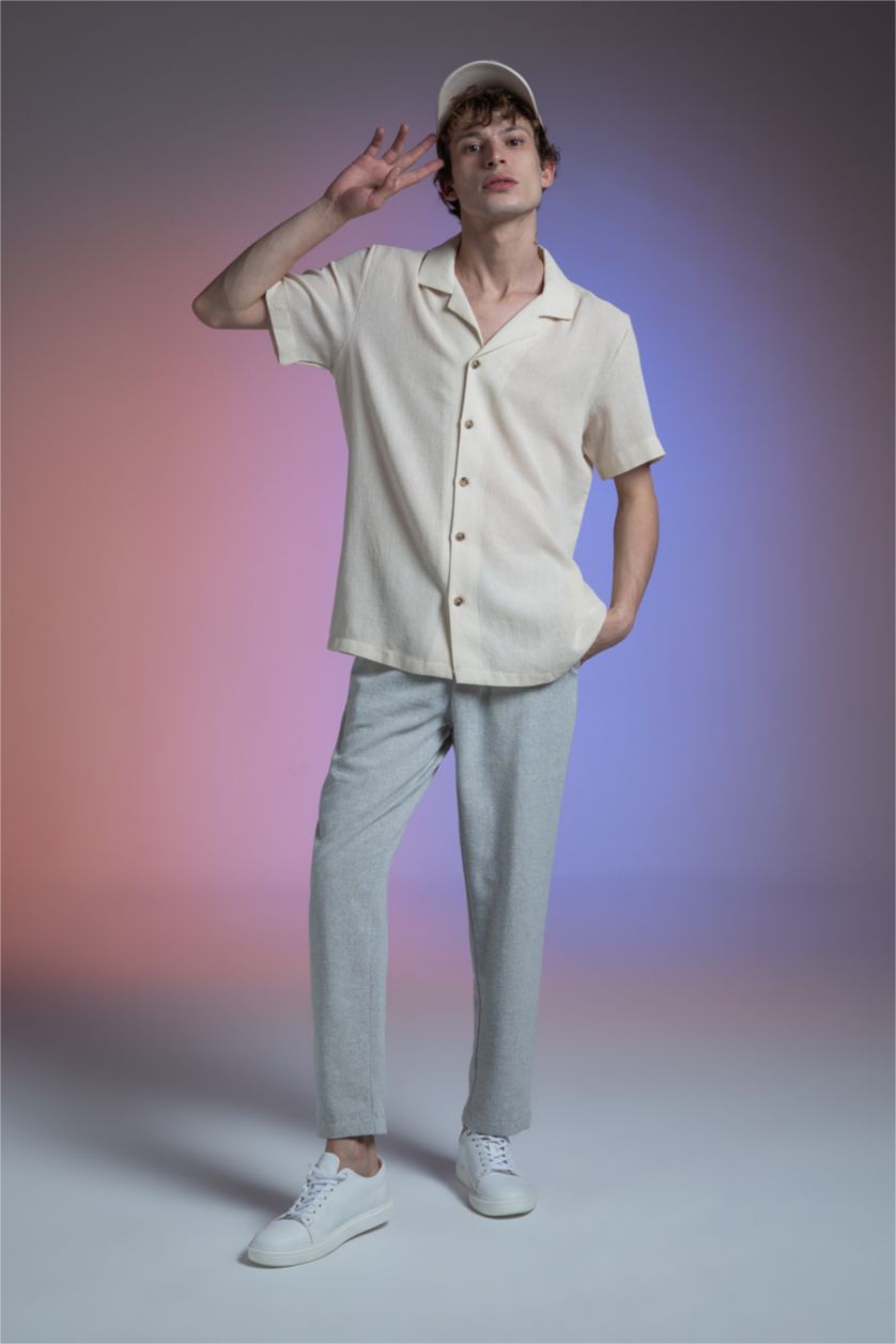 MAN Sand Regular Fit Short Sleeve Shirt